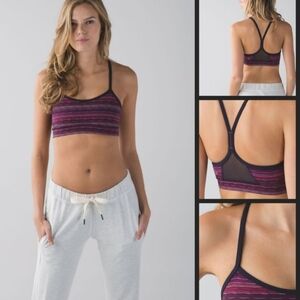 🔥 Lululemon Set – Flow Y Bra IV + Wunder Under Leggings – Space Dye Twist Regal